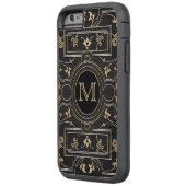 Old Gold Monogram Case-Mate iPhone Case (Achterkant Links)