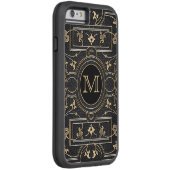 Old Gold Monogram Case-Mate iPhone Case (Achterkant/Rechts)