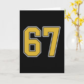 Old Gold Zwart Wit Sporten Nummer 67 Jersey Unifo Kaart (Gele Bloem)