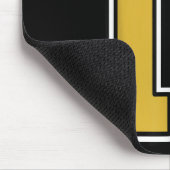 Old Gold Zwart Wit SRTS Nummer 11 Jersey Uniform Muismat (Hoek)