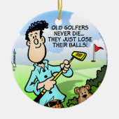 Old Golfer Keramisch Ornament (Voorkant)