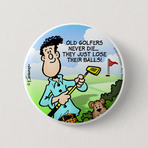 Old Golfer Ronde Button 5,7 Cm