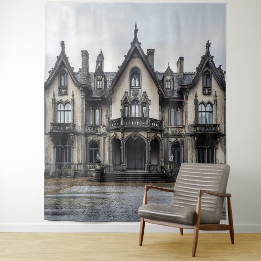 Old Gothic Mansion Photo Booth Prop Achtergrond Wandkleed (In situ)