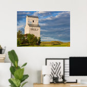 Old Grain Elevator in Virgelle, Montana, Verenigde Poster (Thuiskantoor)