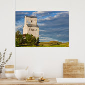 Old Grain Elevator in Virgelle, Montana, Verenigde Poster (Keuken)