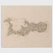 Old Grand Cayman Island Map (1836) Cadeaupapier (Vlak)
