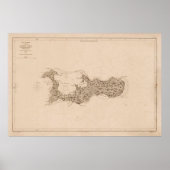 Old Grand Cayman Island Map (1836) Poster (Voorkant)