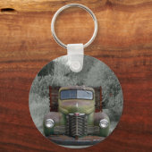 Old Green International Truck Sleutelhanger (Voorkant)