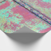 Old green painted wall with rust texture. Grunge r Cadeaupapier (Hoek)