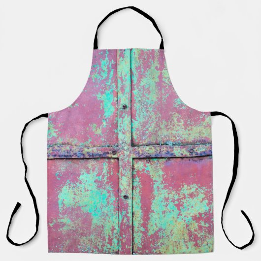 Old green painted wall with rust texture. Grunge r Schort (Voorkant)