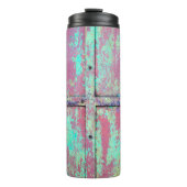 Old green painted wall with rust texture. Grunge r Thermosbeker (Voorkant)