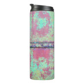 Old green painted wall with rust texture. Grunge r Thermosbeker (Geroteerd rechts)