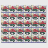 Old Green Tractor kerst Cadeaupapier (Vlak)