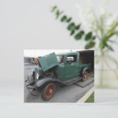 Old Green Truck Briefkaart (Staand voorkant)