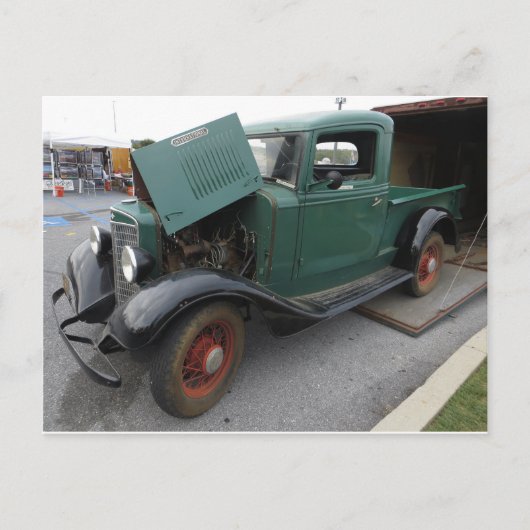 Old Green Truck Briefkaart (Voorkant)