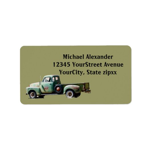 Old Green Truck Etiket (Voorkant)