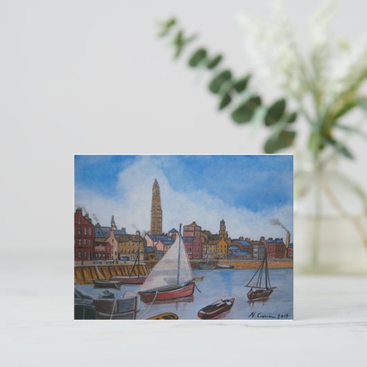 Old Greenock Harbour Briefkaart (Staand voorkant)