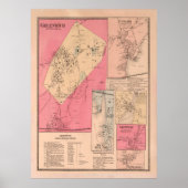 Old Greenwich CT Map (1867)  Connecticut Poster (Voorkant)
