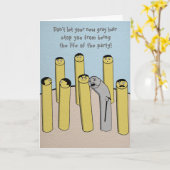 Old Grey Hair Funny Sleeping Birthday Kaart (Gele Bloem)