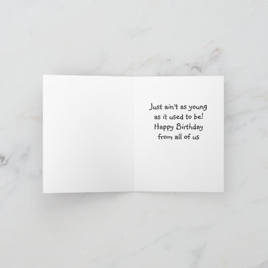 OLD GREY MARE IS GEWOON NIET ZO JONG-GROEP KAART (Binnen)