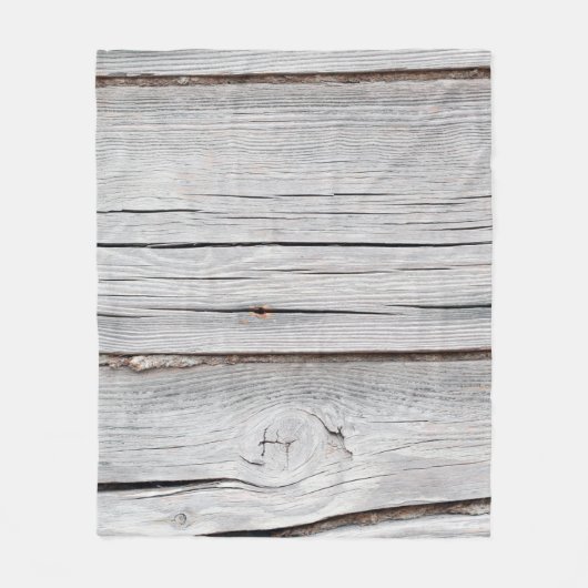 Old grey wooden plank wall textureabstract,backgro fleece deken (Voorkant)