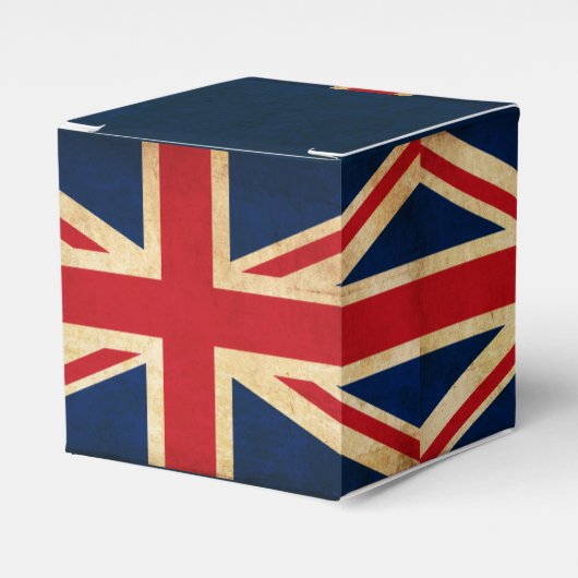 Old  Grunge United Kingdom Flag Union Jack Bedankdoosjes (Voorkant Zijde)