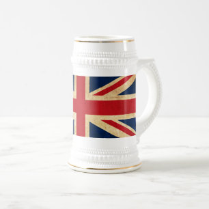 Old Grunge United Kingdom Flag Union Jack Bierpul