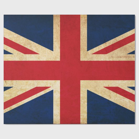 Old  Grunge United Kingdom Flag Union Jack Cadeaupapier (Vlak)