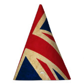 Old  Grunge United Kingdom Flag Union Jack Feesthoedjes (Rechts)