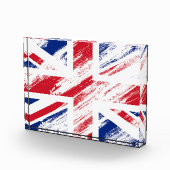 Old  Grunge United Kingdom Flag Union Jack Fotoblokken (Rechts)