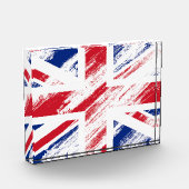 Old  Grunge United Kingdom Flag Union Jack Fotoblokken (Links)