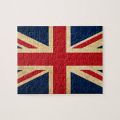 Old Grunge United Kingdom Flag Union Jack Legpuzzel (Horizontaal)