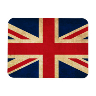 Old  Grunge United Kingdom Flag Union Jack Magneet