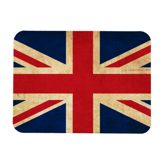 Old  Grunge United Kingdom Flag Union Jack Magneet (Horizontaal)