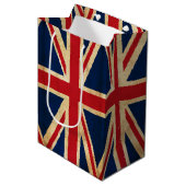 Old  Grunge United Kingdom Flag Union Jack Medium Cadeauzakje (Voorkant Gekanteld)