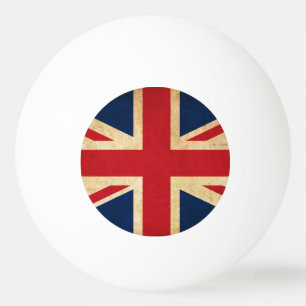 Old Grunge United Kingdom Flag Union Jack Pingpongbal