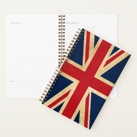 Old Grunge United Kingdom Flag Union Jack Planner (Display)