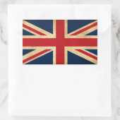 Old  Grunge United Kingdom Flag Union Jack Rechthoekige Sticker (Tas)