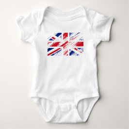 Old  Grunge United Kingdom Flag Union Jack Romper
