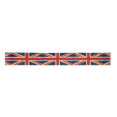 Old  Grunge United Kingdom Flag Union Jack Satijnen Lint (Voorkant)