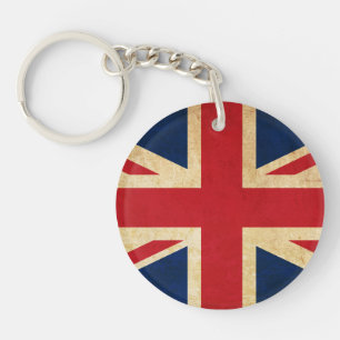 Old Grunge United Kingdom Flag Union Jack Sleutelhanger