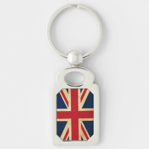 Old  Grunge United Kingdom Flag Union Jack Sleutelhanger