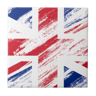 Old Grunge United Kingdom Flag Union Jack Tegeltje