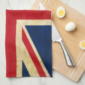 Old Grunge United Kingdom Flag Union Jack Theedoek (Quarter Fold)
