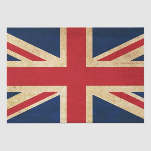 Old  Grunge United Kingdom Flag Union Jack Tissuepapier (Voorkant)