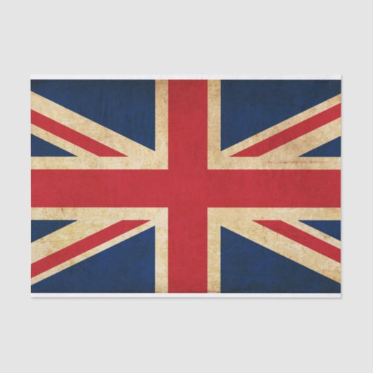 Old  Grunge United Kingdom Flag Union Jack Tissuepapier (Voorkant)