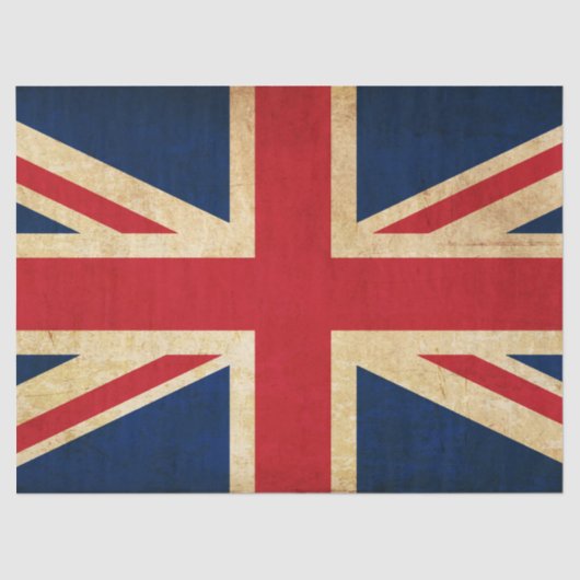 Old  Grunge United Kingdom Flag Union Jack Tissuepapier (Voorkant)