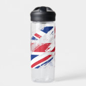 Old Grunge United Kingdom Flag Union Jack Waterfles (Voorkant)
