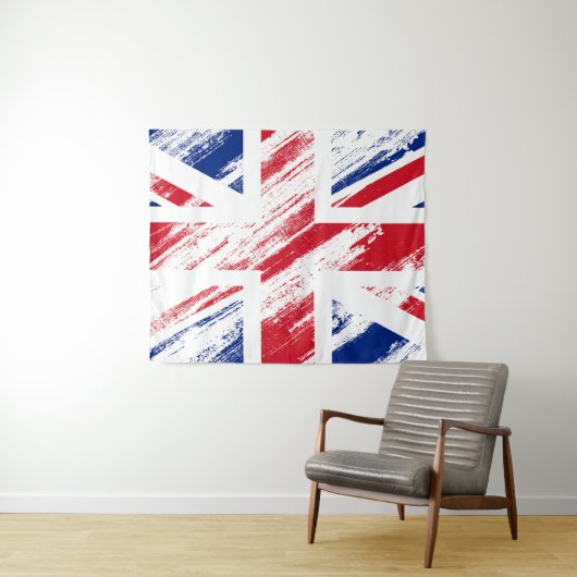 Old  Grunge Verenigd Koninkrijk Vlag Tapestry Wandkleed (In Situ (horizontaal))