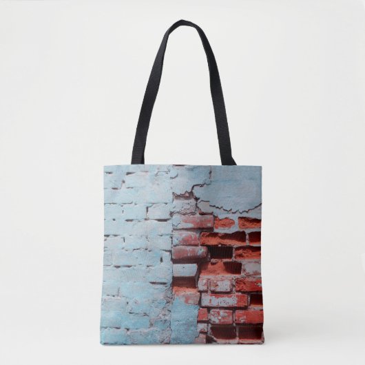 Old grungy brick wall with natural defects. Scratc Tote Bag (Voorkant)